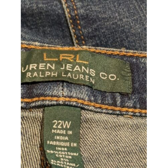 LRL Lauren Jeans Co Women's Size 22wx32 Classic Bootcut Jeans Dark Wash Denim - Picture 2 of 9